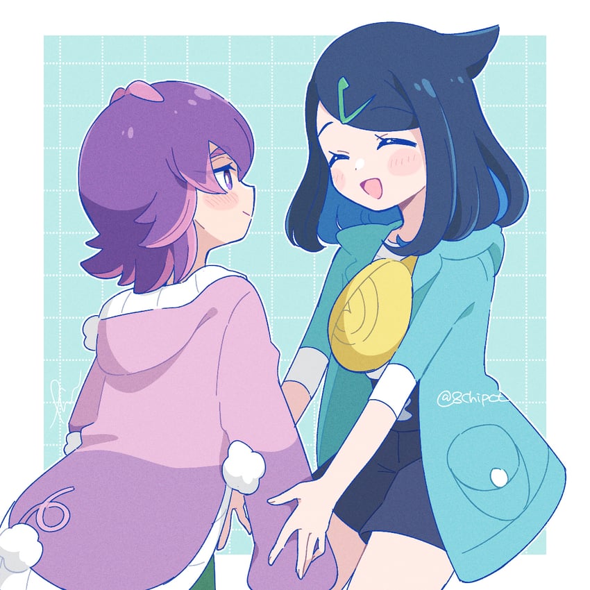 liko and dot (pokemon and 1 more) drawn by 0zr8hc