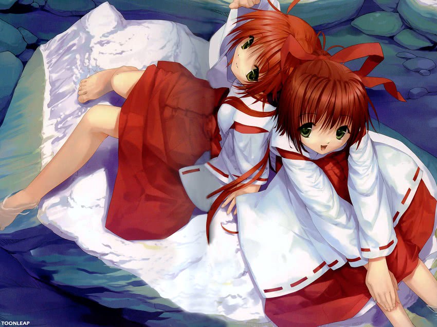 oosawa akane and misaka natsuki (mikomai) drawn by ueda_ryou