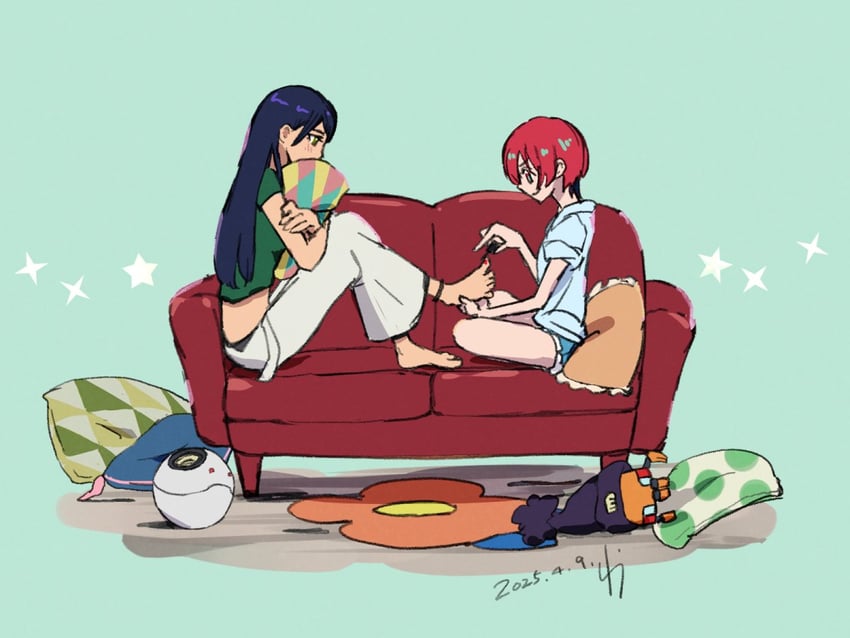 amate yuzuriha, haro, nyaan, and conch (gundam and 1 more) drawn by sakai_wau