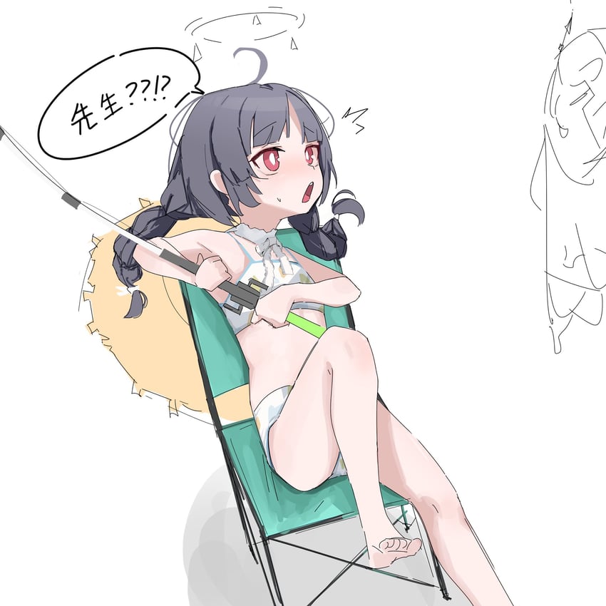 sensei, doodle sensei, and miyu (blue archive) drawn by meyu