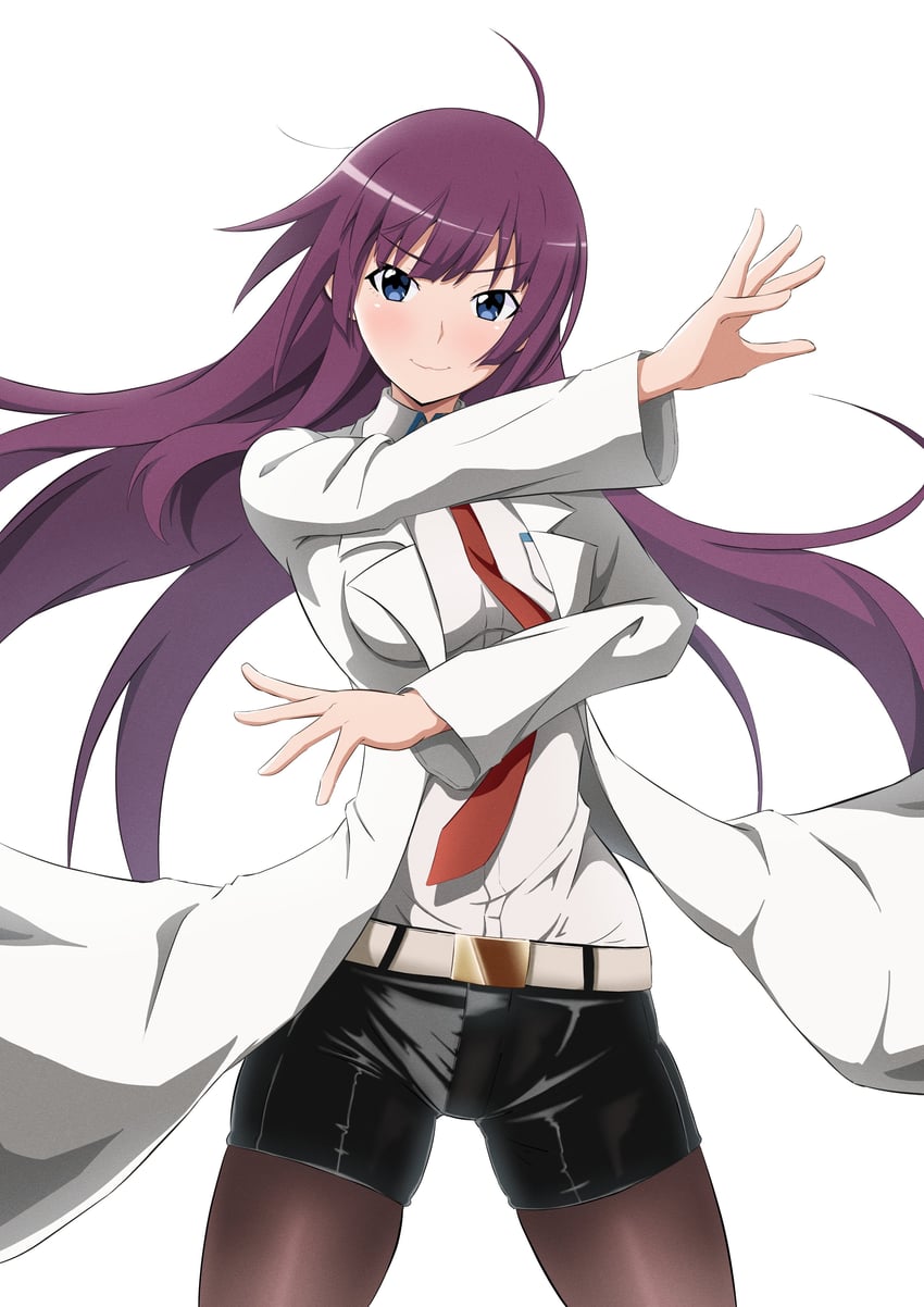 makise kurisu and senjougahara hitagi (monogatari and 1 more) drawn by kakukakusan