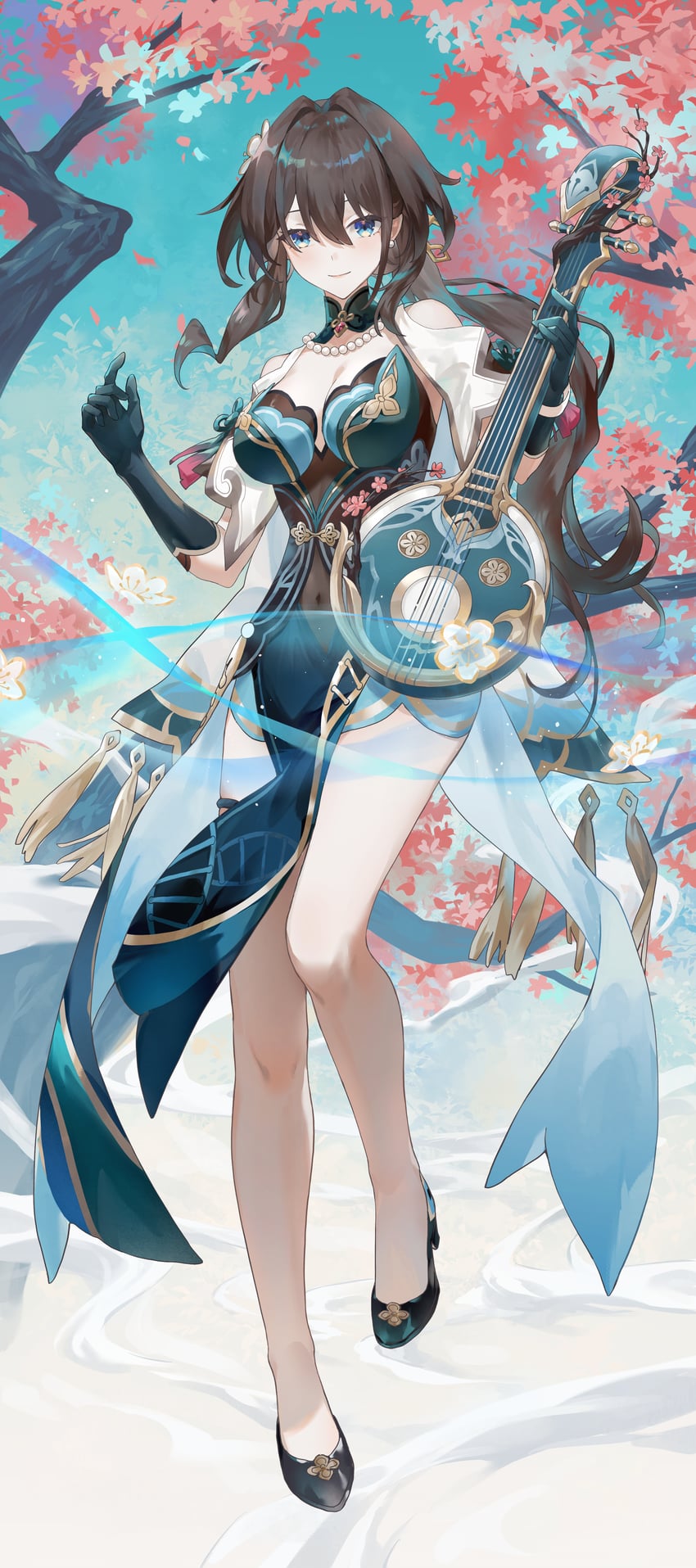 ruan mei (honkai and 1 more) drawn by swkl:d