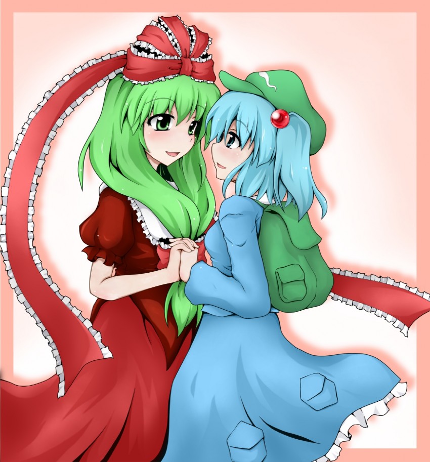 kawashiro nitori and kagiyama hina (touhou) drawn by yoshihiro-m