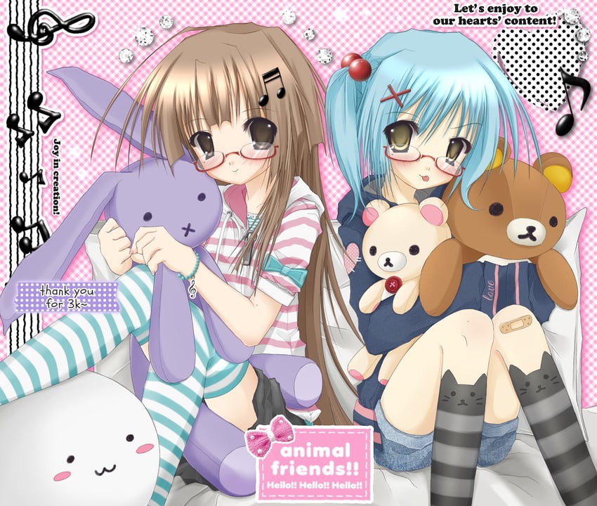 rilakkuma and korilakkuma (original and 1 more) drawn by alice_(frilldevil)