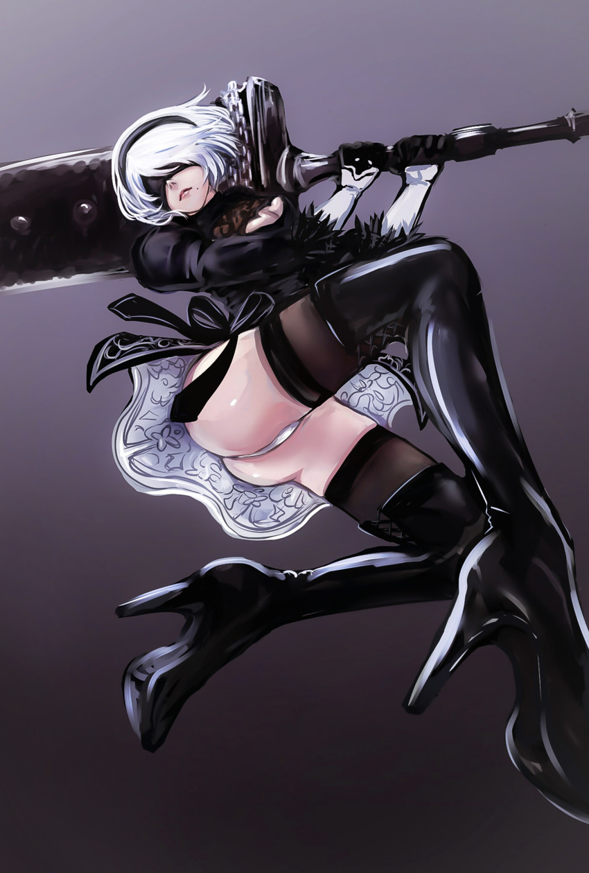 2b (nier and 1 more) drawn by rogi_(teio017)