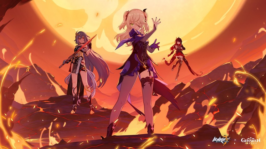 fischl, seele vollerei, herrscher of sentience, and seele (genshin impact and 3 more)