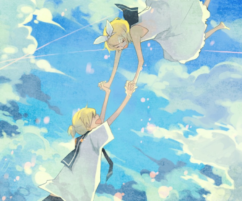 kagamine rin and kagamine len (vocaloid) drawn by mig_(36th_underground)