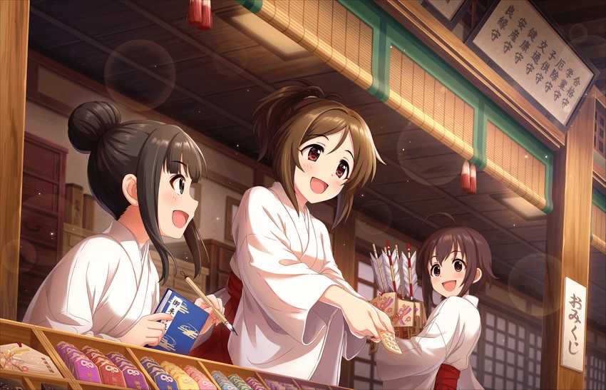 hamaguchi ayame, domyoji karin, and wakiyama tamami (idolmaster and 2 more)