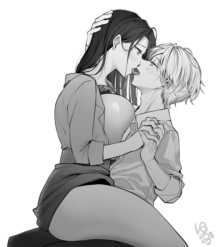 yaotome tsuyako and asuma mitsuya (original) drawn by yunamaro
