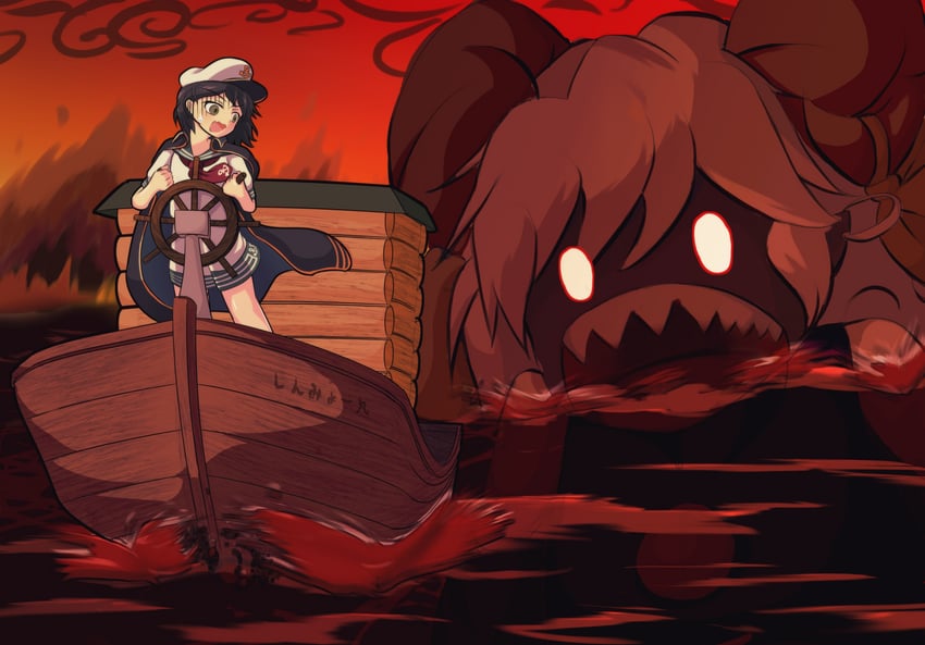 murasa minamitsu and toutetsu yuuma (touhou and 3 more) drawn by hansode32