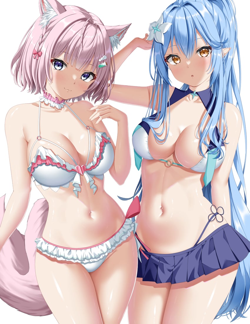 yukihana lamy and hakui koyori (hololive) drawn by kogarashi_tobi