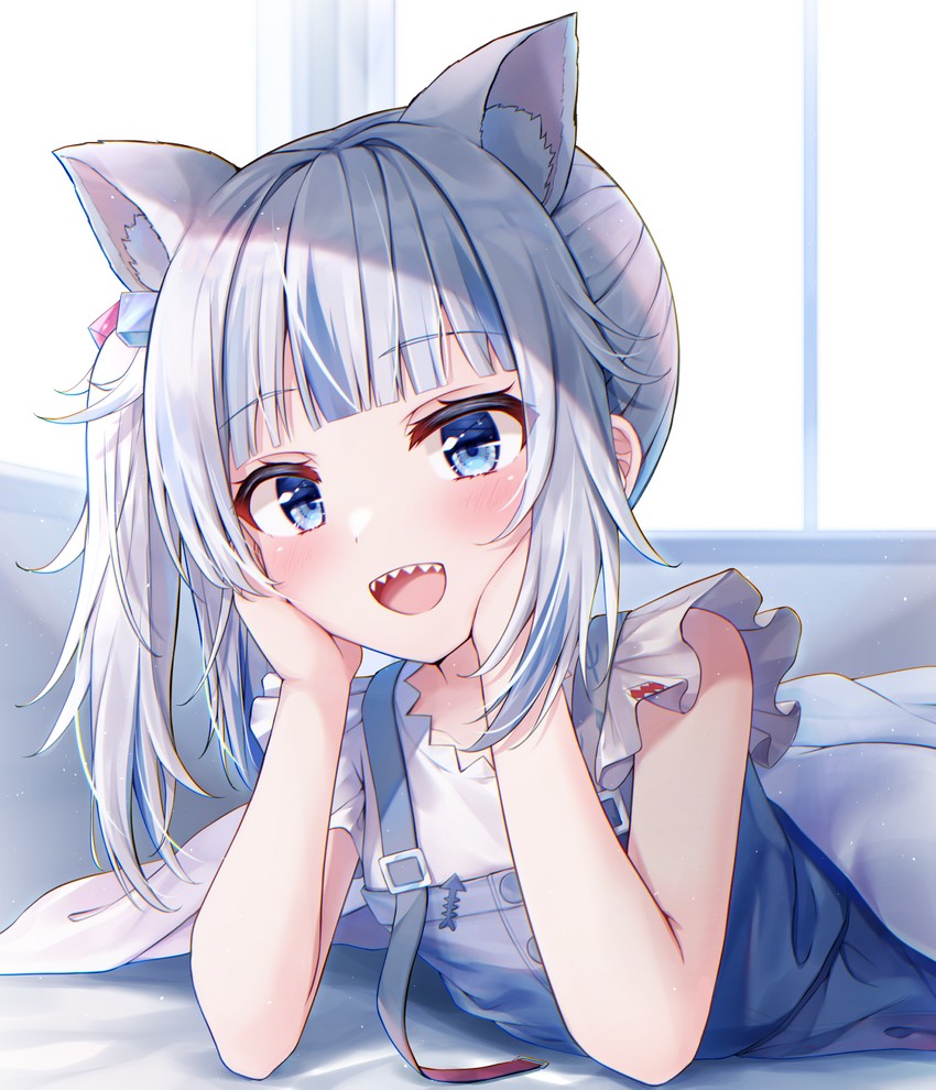 gawr gura (hololive and 1 more) drawn by shishou_(doragyurosu)