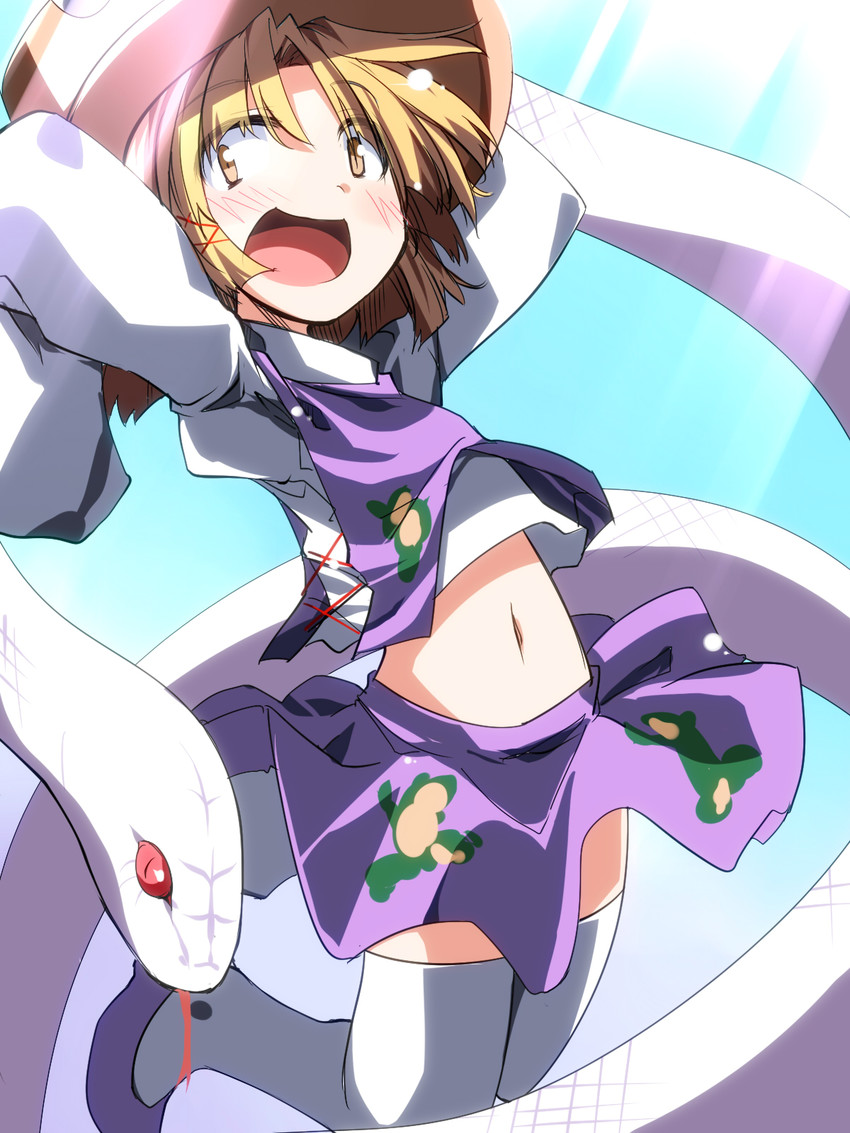 moriya suwako and mishaguji (touhou) drawn by hemogurobin_a1c