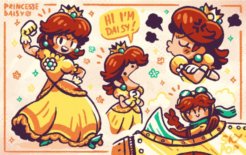 princess daisy (mario and 1 more) drawn by oniri_boy