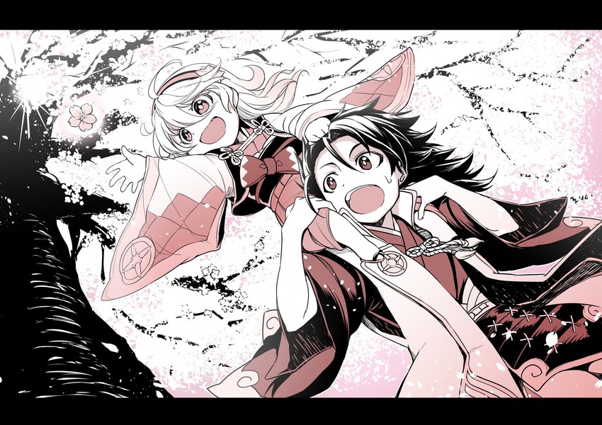 female corrin and ryoma (fire emblem and 1 more) drawn by nakabayashi_zun