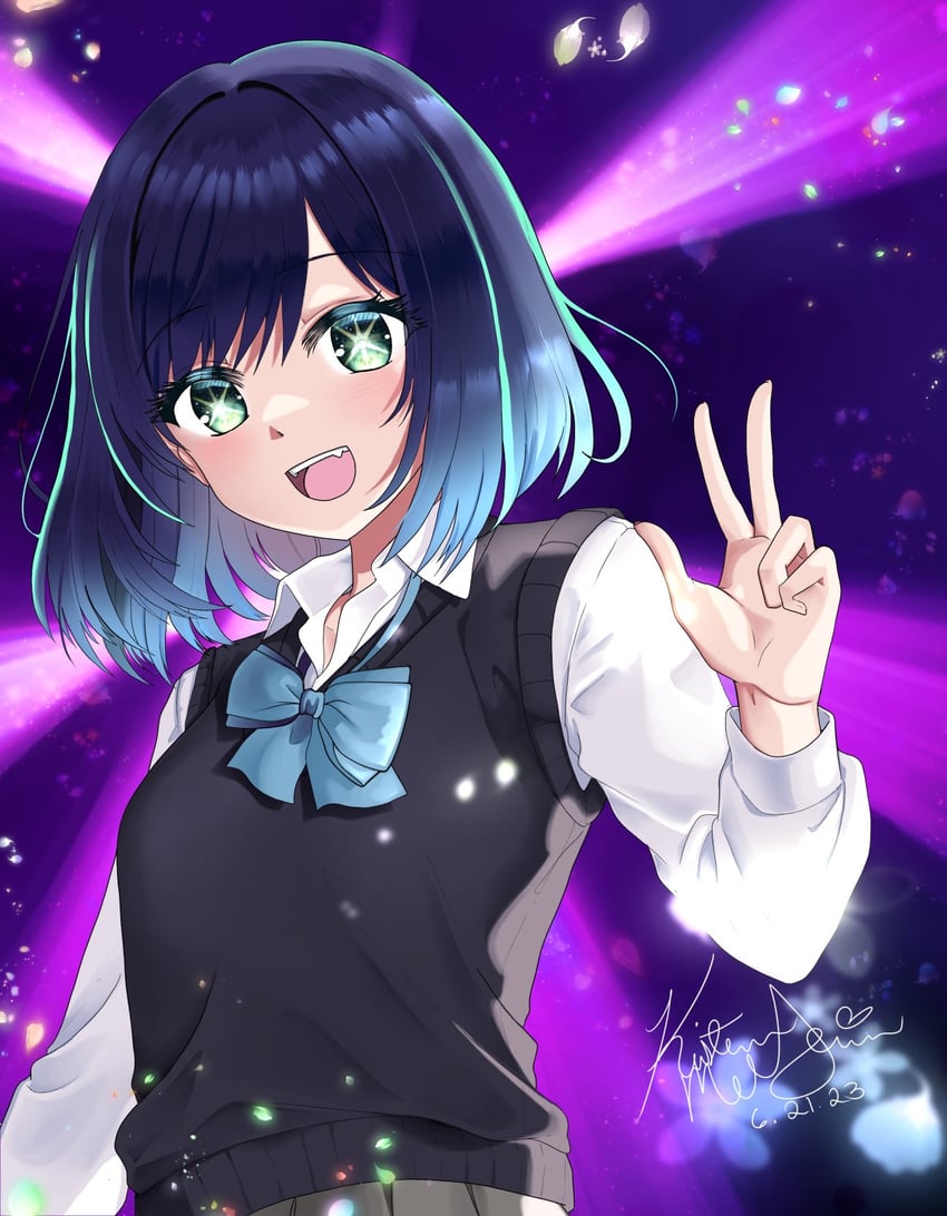 kurokawa akane and kristen mcguire (oshi no ko) drawn by kristen_mcguire_(artist)