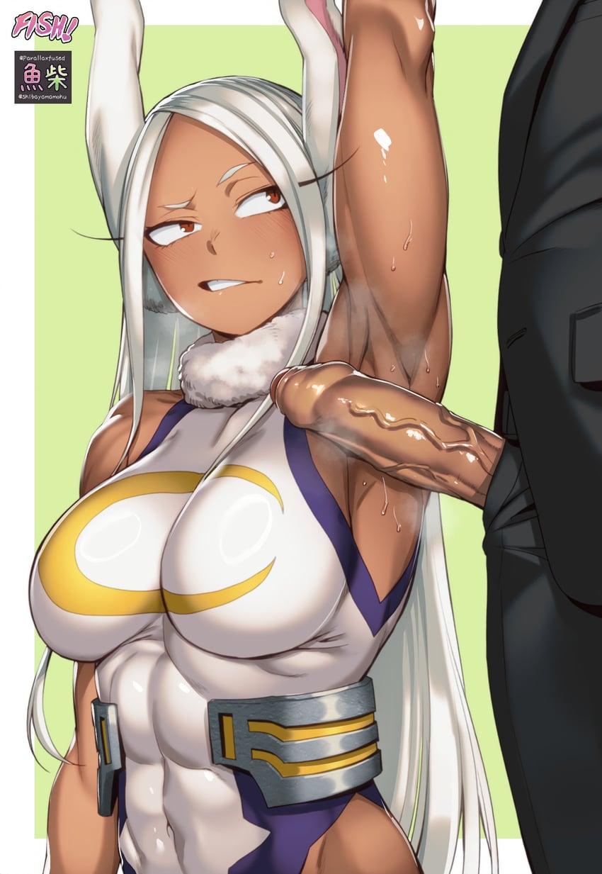 mirko (boku no hero academia) drawn by parallaxfused and shibayamamohu
