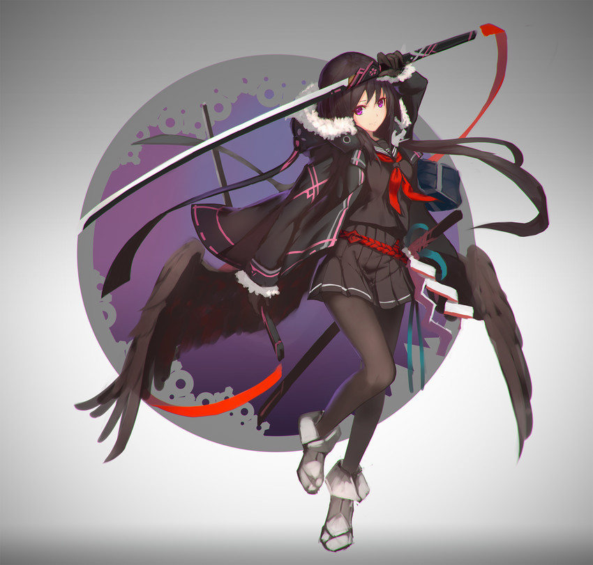Anime girl with a katana