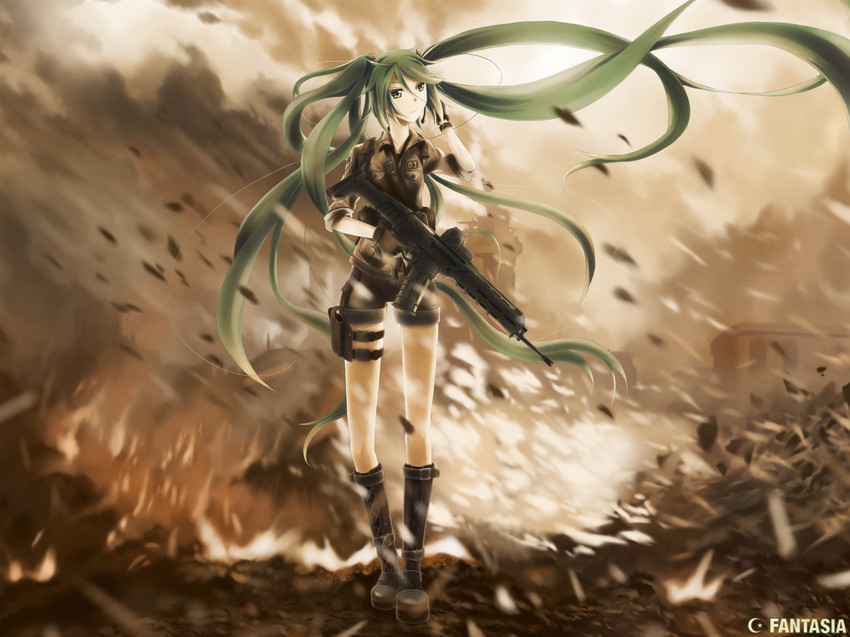 hatsune miku (vocaloid and 2 more) drawn by crescent_star_fantasia