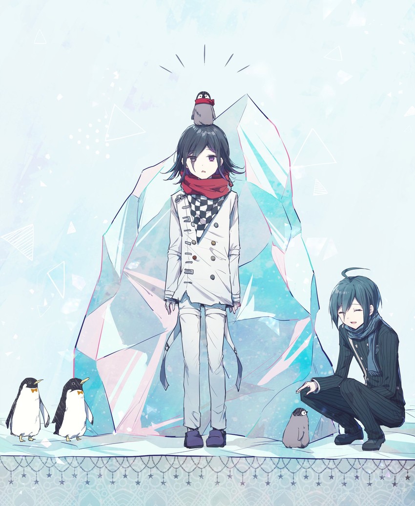 oma kokichi and saihara shuichi (danganronpa and 1 more) drawn by goto_(sep)