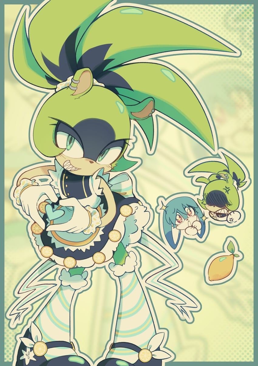 surge the tenrec and kitsunami the fennec (sonic and 1 more) drawn by cyb4angel