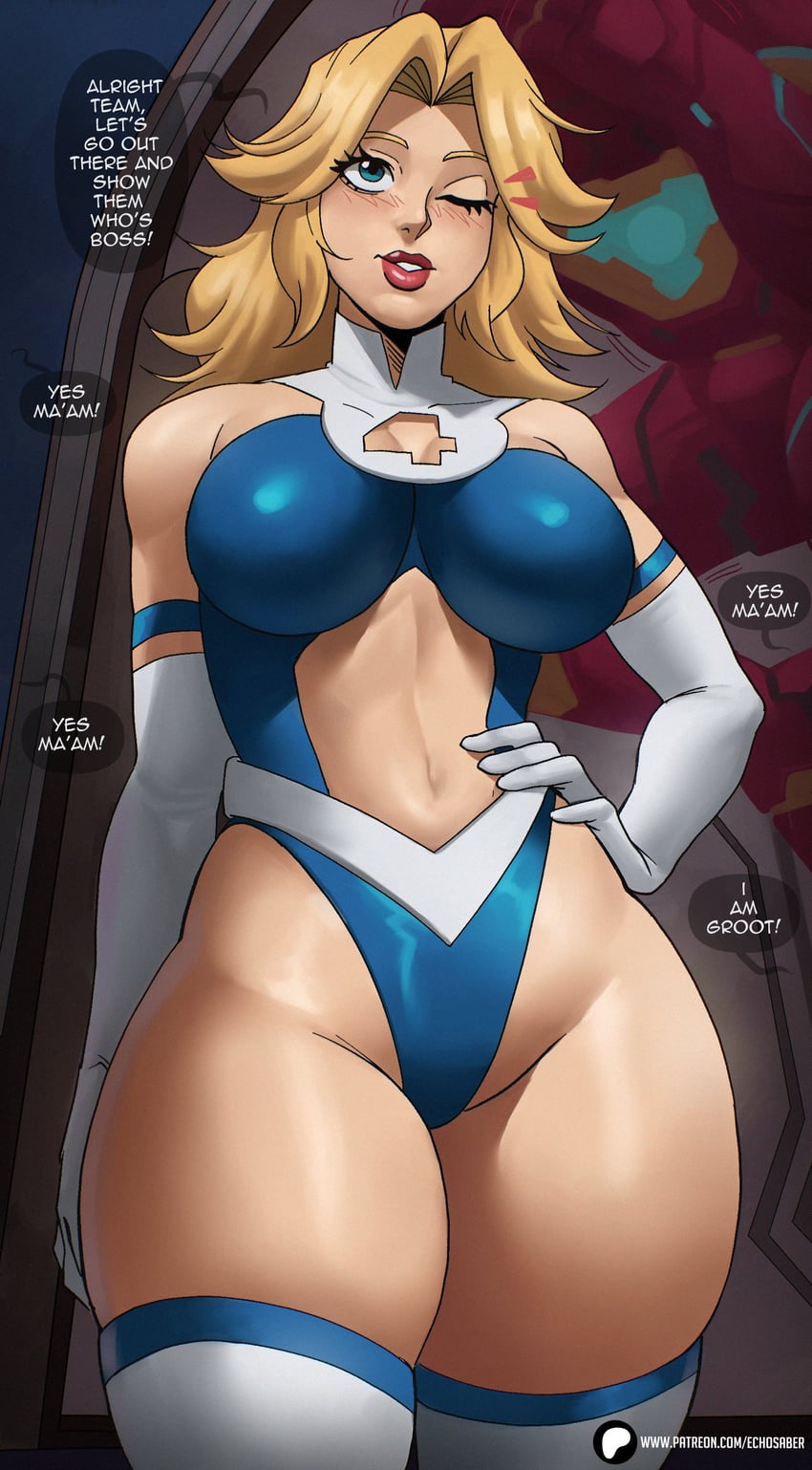 iron man and sue storm (marvel and 3 more) drawn by echo_saber