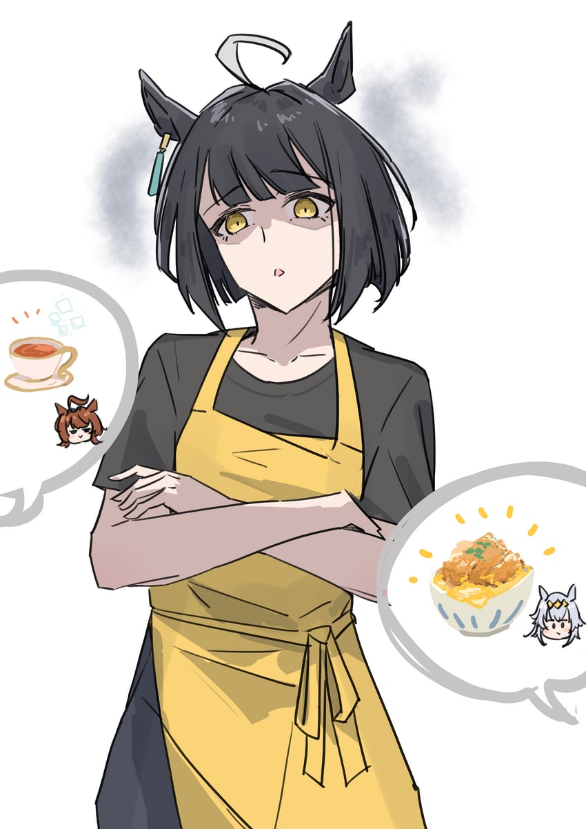 agnes tachyon, manhattan cafe, and oguri cap (umamusume) drawn by mitsune_(3chune)