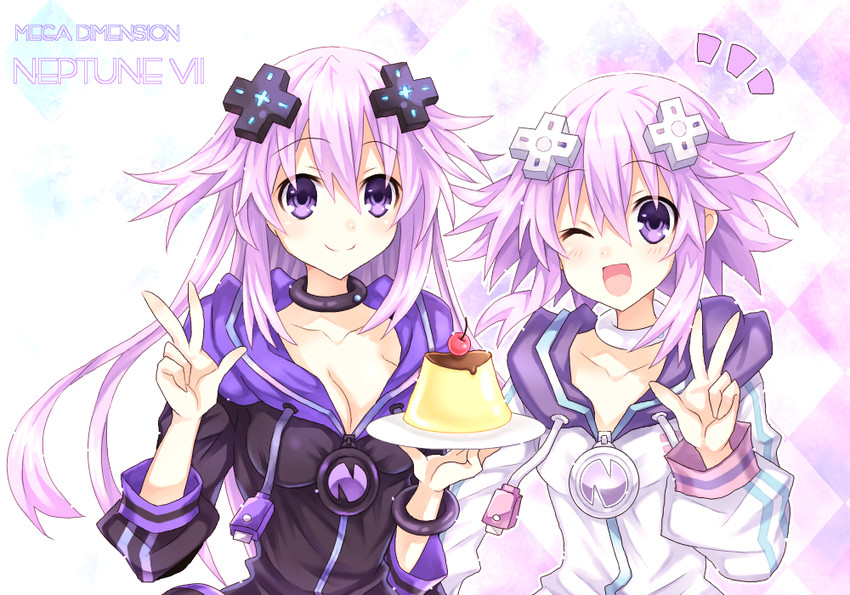 neptune and adult neptune (neptune and 1 more) drawn by hinano_(tuna_neko33)