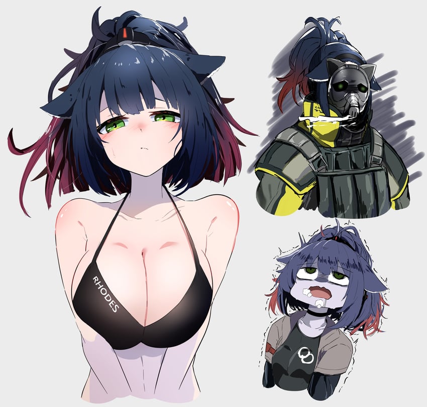 jessica (arknights and 1 more) drawn by harusame_mgmg3