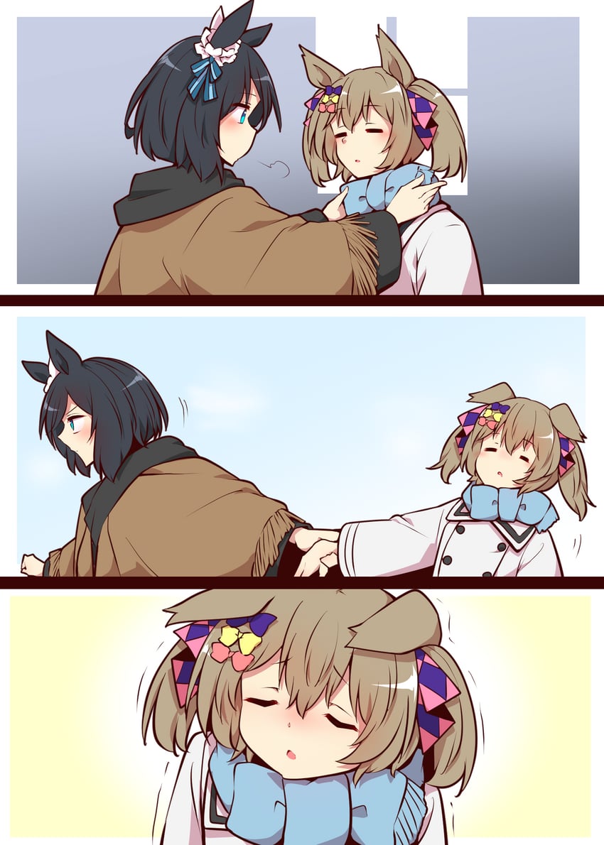 eishin flash and smart falcon (umamusume) drawn by yonedatomo_mizu