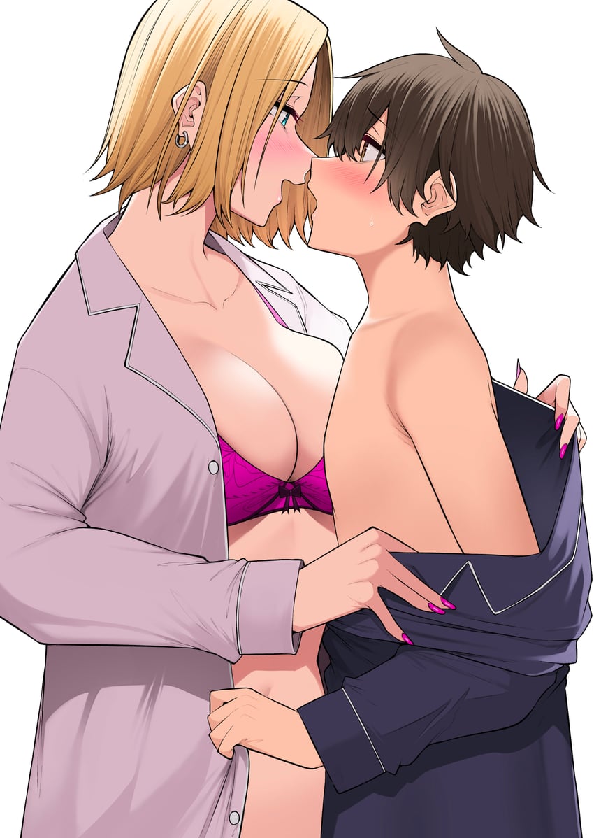 imaizumi and hamazaki reina (imaizumin-chi wa douyara gal no tamariba ni natteru rashii) drawn by nori_gorou