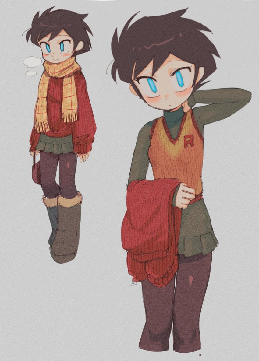 dick grayson and robin (dc comics and 1 more) drawn by batrobin_k