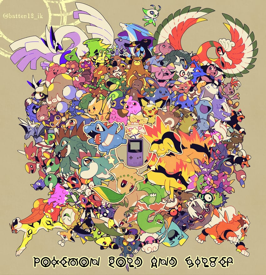 umbreon, espeon, cyndaquil, chikorita, pichu, and 108 more (pokemon) drawn by mamebato
