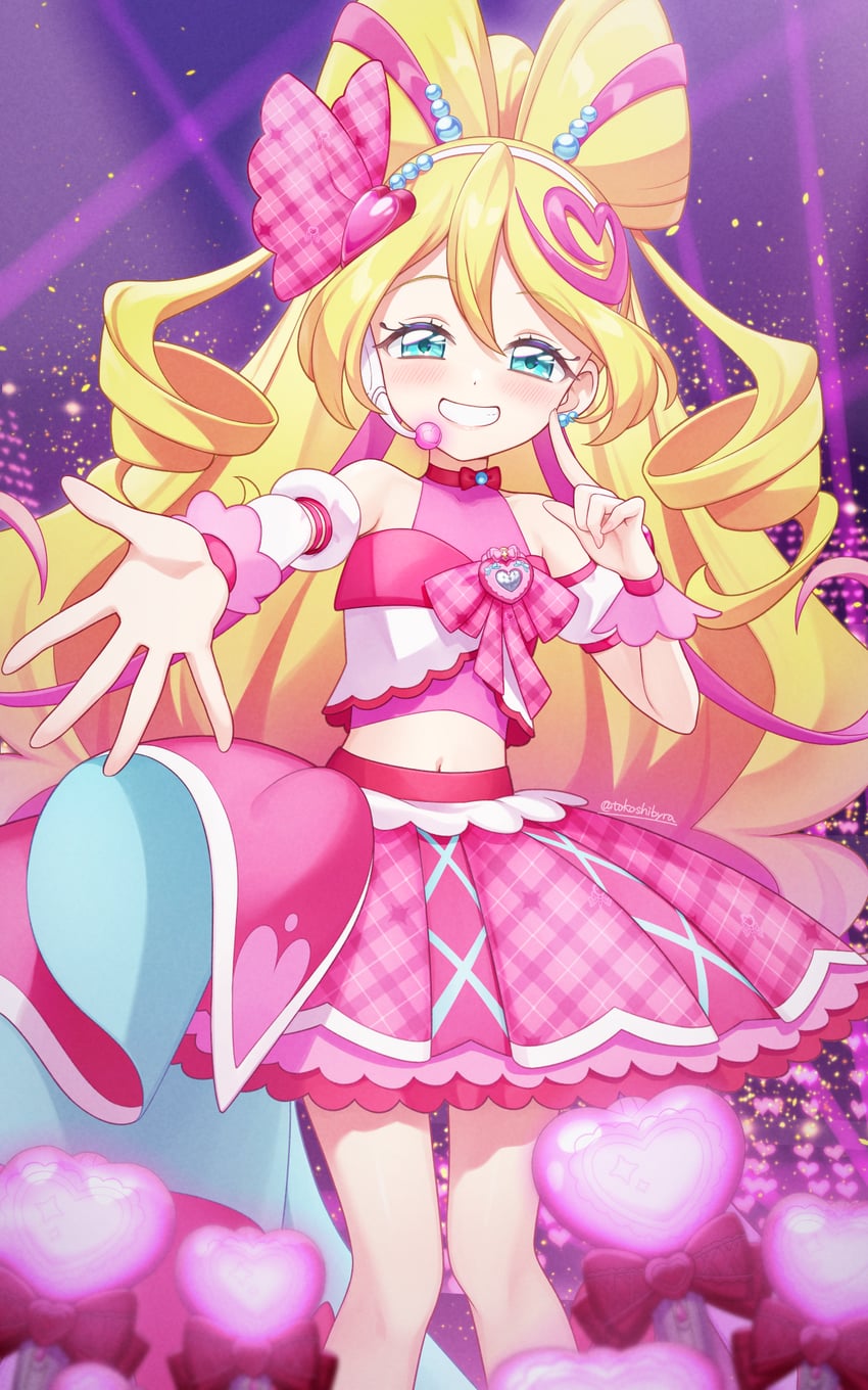 sakura uta and cure idol (precure and 1 more) drawn by tokoshibyra