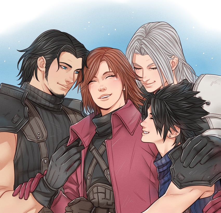 sephiroth, zack fair, genesis rhapsodos, and angeal hewley (final fantasy and 2 more) drawn by crylin6