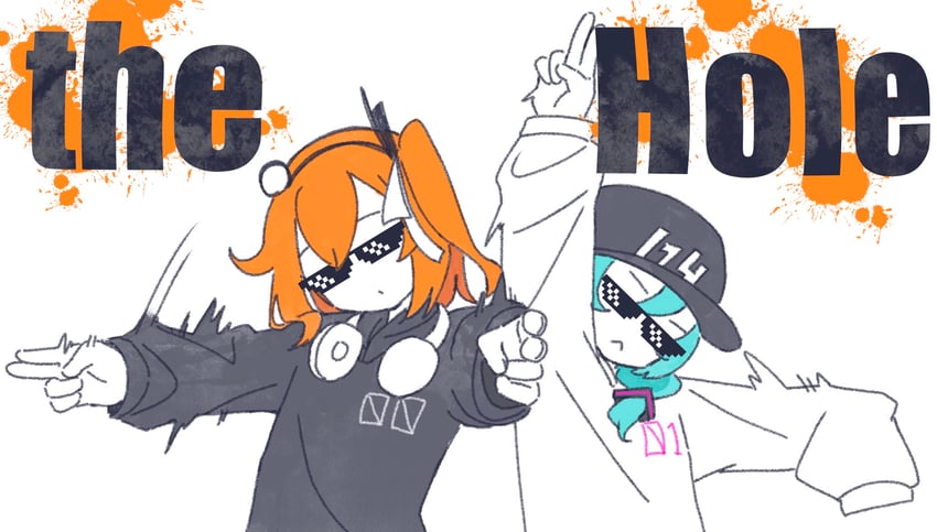 hatsune miku and adachi rei (vocaloid and 3 more) drawn by kyaruneko