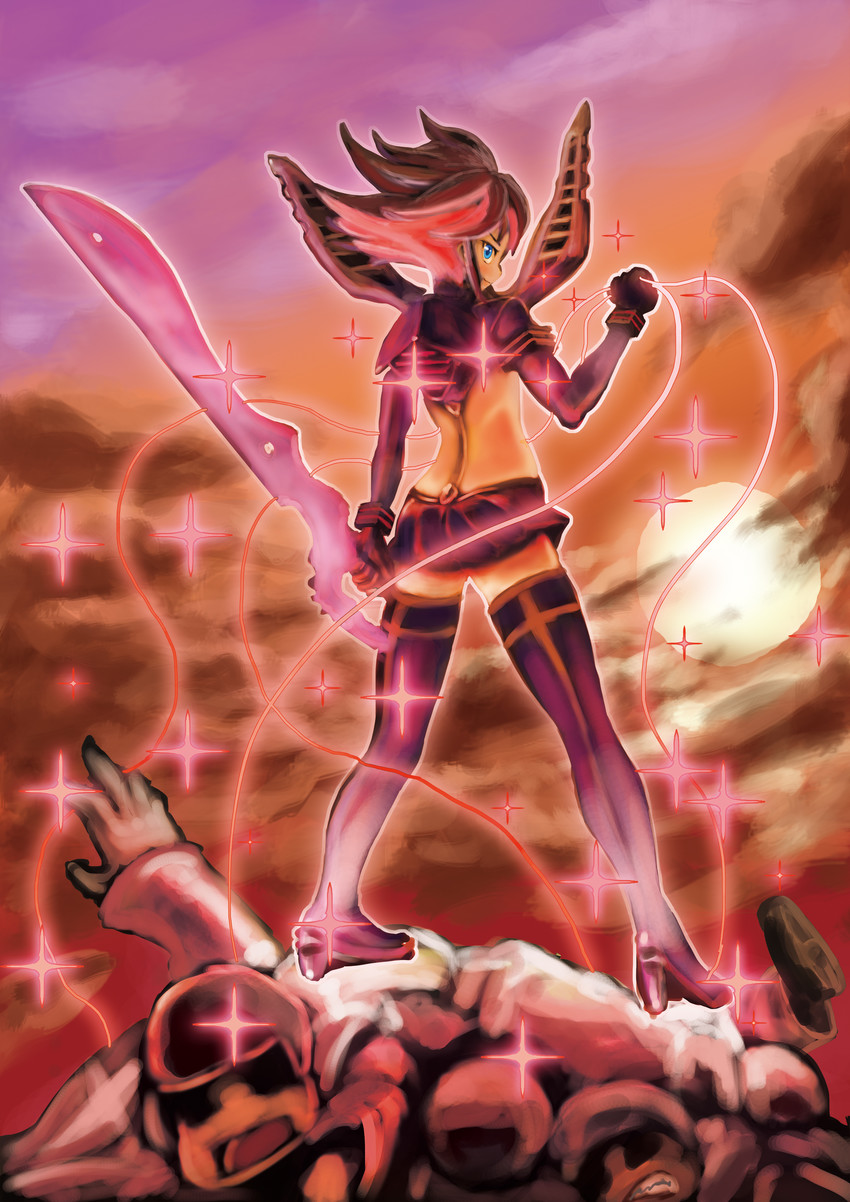 matoi ryuuko and senketsu (kill la kill) drawn by mitsu_yan