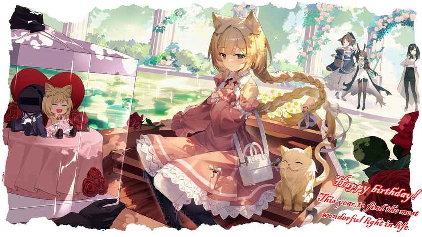 doctor, amiya, priestess, perfumer, and nightmare (arknights) drawn by unmei_no_watashijin