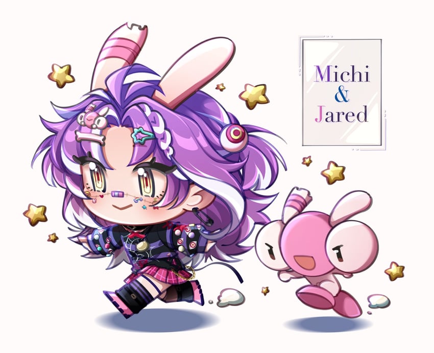 michi mochievee and jared (vshojo) drawn by misakii_art