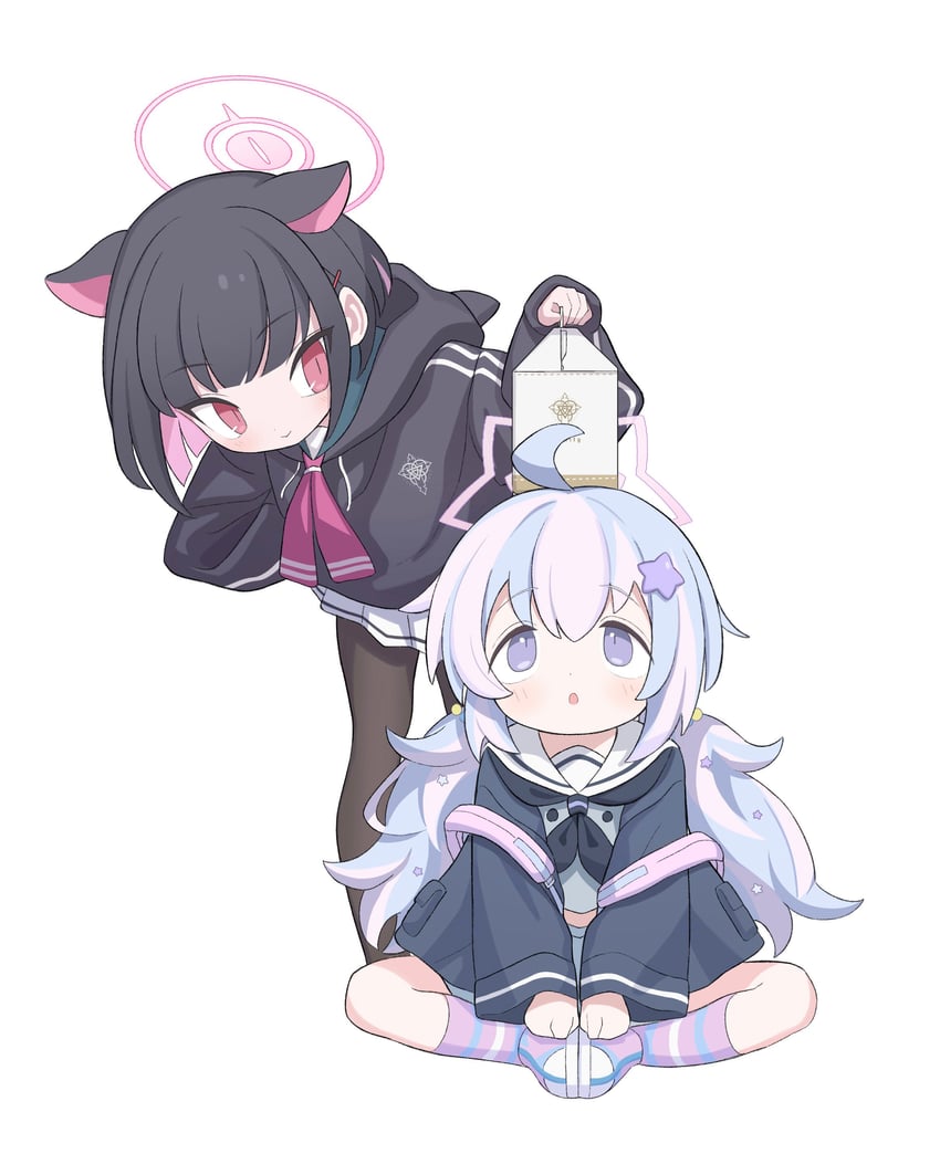 kazusa and reisa (blue archive) drawn by ketsu_juuji_killer_(kejuki)
