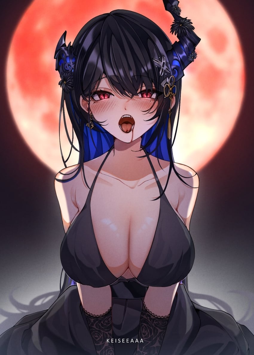 nerissa ravencroft (hololive and 1 more) drawn by keisea