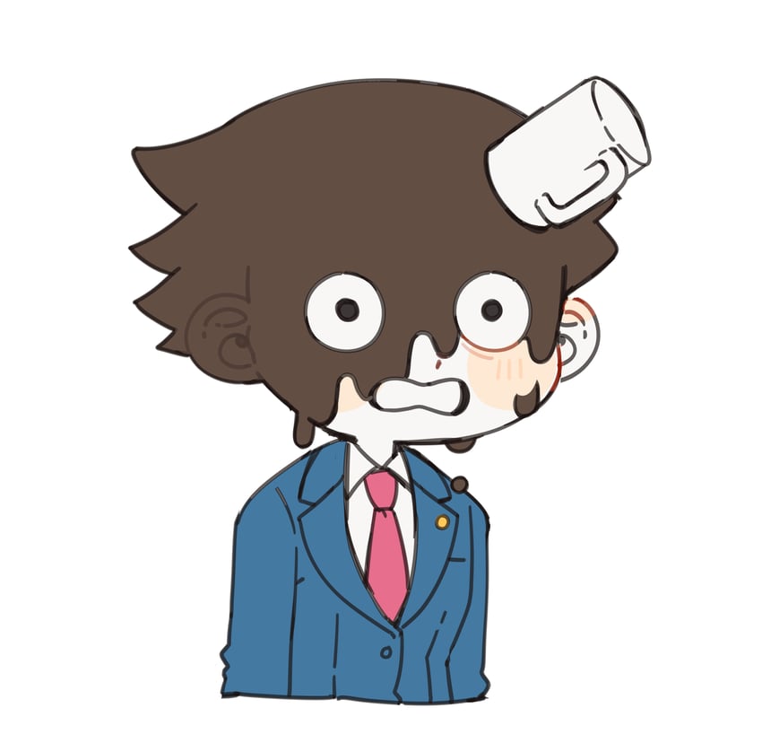 phoenix wright (ace attorney and 1 more) drawn by dajiobjaction