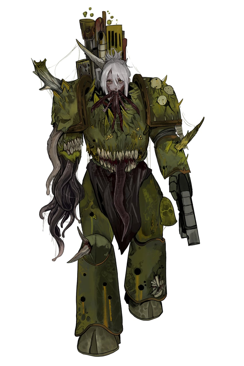 adeptus astartes and chaos space marine (warhammer 40k) drawn by kkghost_tv
