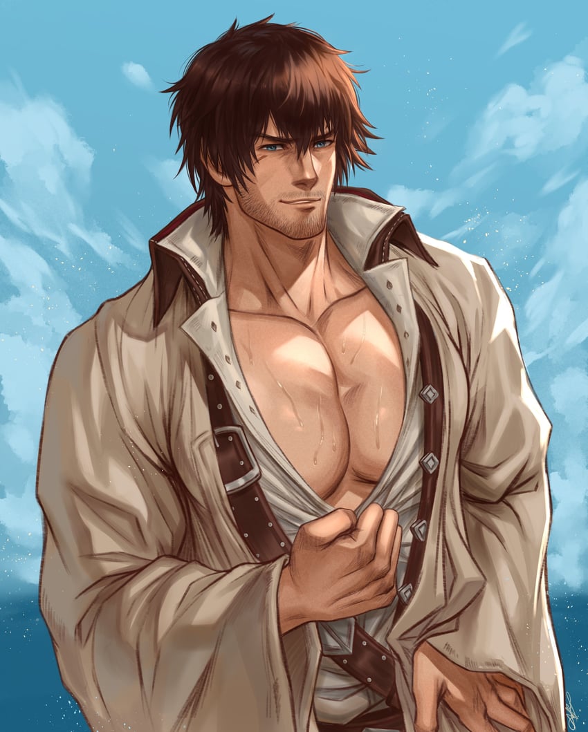 warrior of light and adventurer (final fantasy and 1 more) drawn by koji_henrik