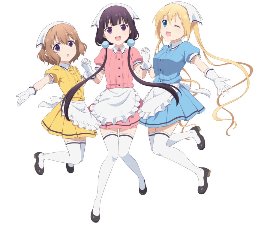 hinata kaho, sakuranomiya maika, and hoshikawa mafuyu (blend s) drawn by ushio_(0632cd-0729jf)