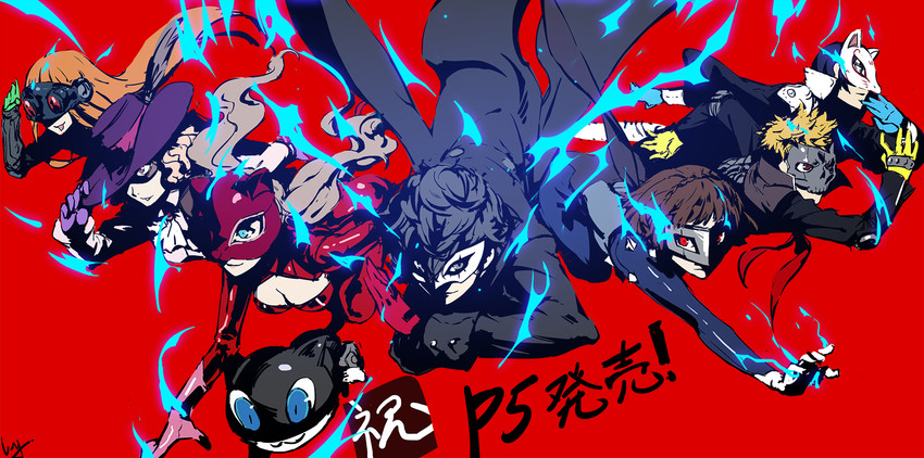 amamiya ren, takamaki anne, sakura futaba, niijima makoto, okumura haru, and 10 more (persona and 1 more) drawn by club3