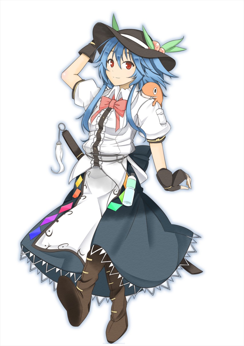hinanawi tenshi (touhou and 1 more) drawn by rakutyan97