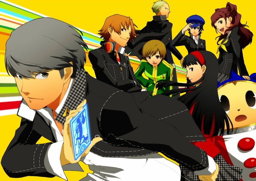 narukami yu, shirogane naoto, satonaka chie, kujikawa rise, amagi yukiko, and 3 more (persona and 1 more) drawn by fujino_miyabi