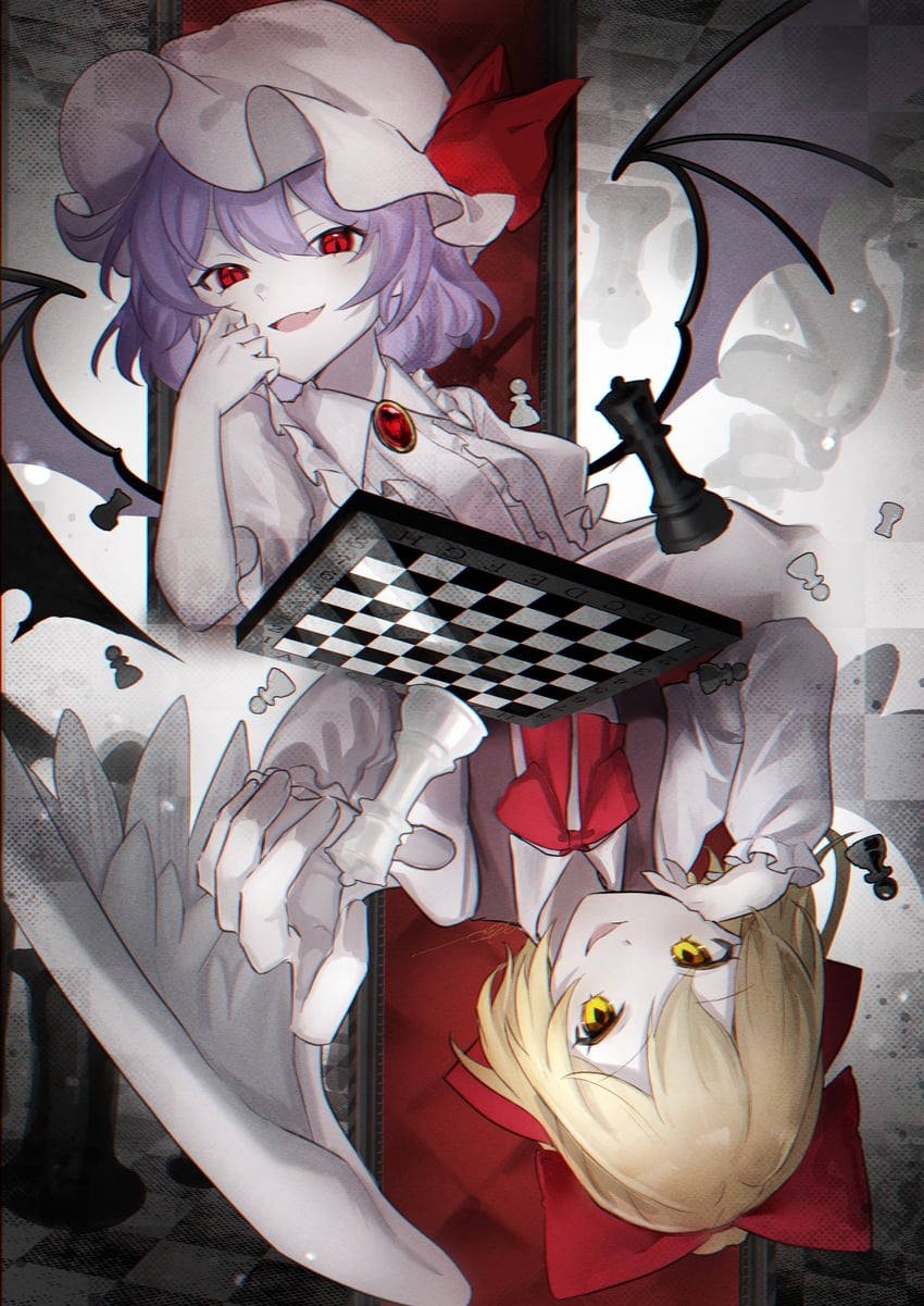 remilia scarlet and gengetsu (touhou) drawn by rokuya_(68_zusao)