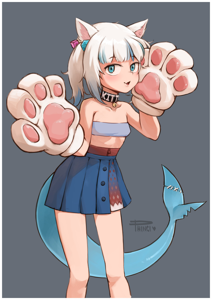 gawr gura (hololive and 1 more) drawn by phinci